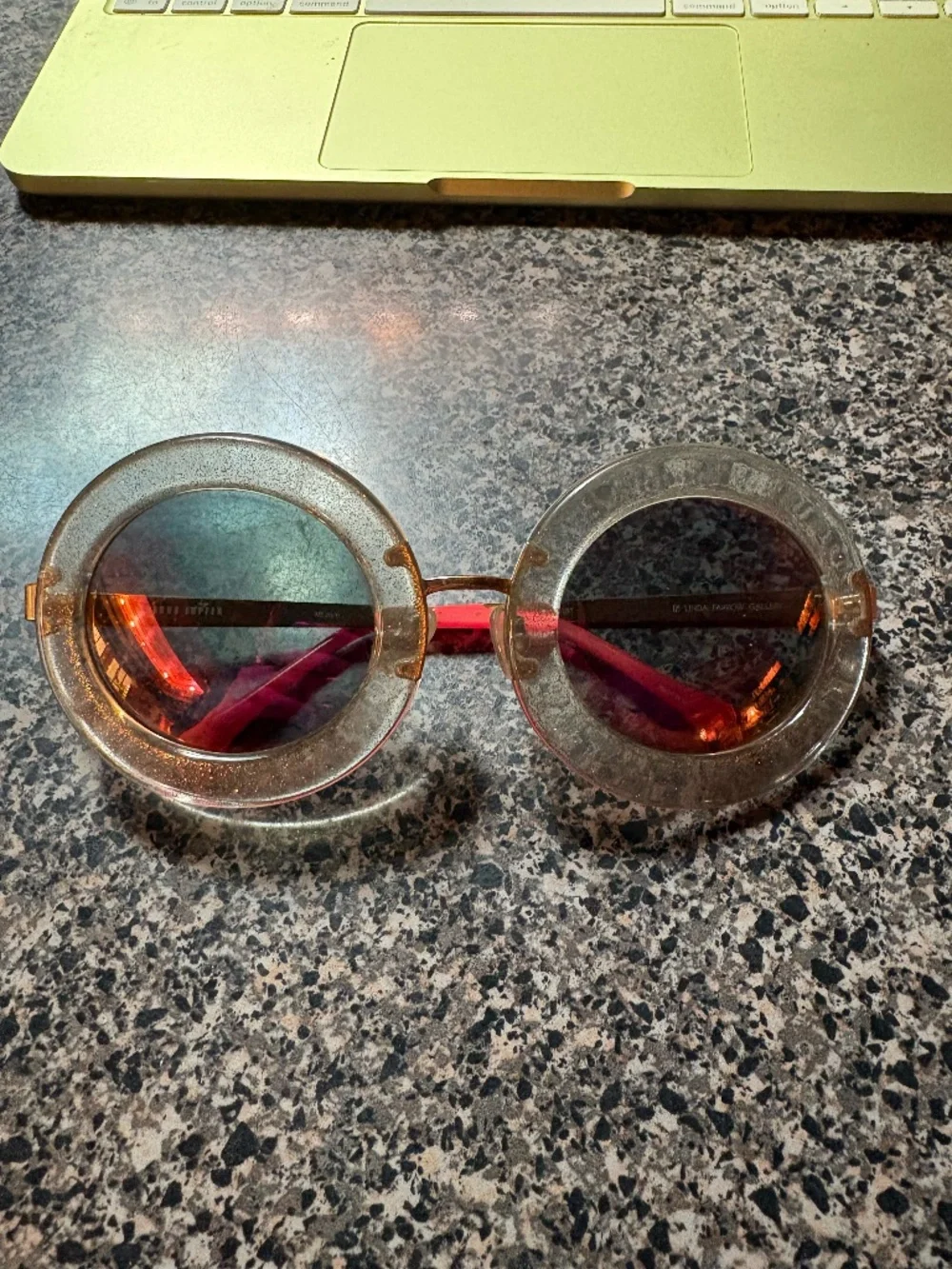 Linda Farrow x Markus Lupfer ML/6/6 Glitter Round/Oval Sunglasses